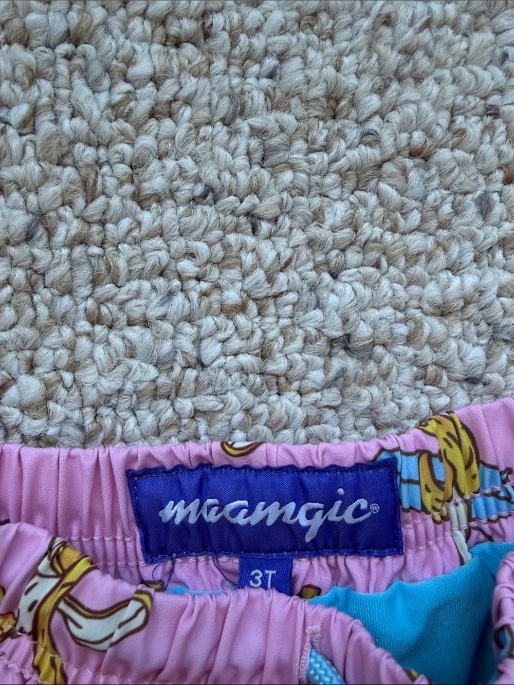 Maamgic Kids Pink Banana Skate Shorts with Contrast Drawstring